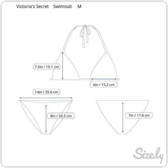 Victoria's Secret Pink Swimsuit Mini Bikini Padded 2 Piece Black Size Medium - Picture 13 of 13